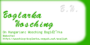 boglarka wosching business card